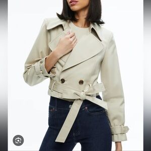 Alice + Olivia hayley cropped trench coat
